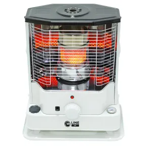 Stufa a Combustibile Bianco 2400W Portatile 4,2L Camino Metallo Vetro