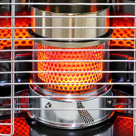 Stufa a Combustibile Bianco 2400W Portatile 4,2L Camino Metallo Vetro