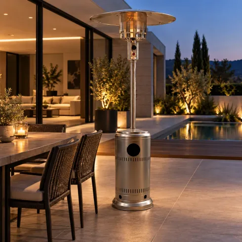 Fungo Tradizionale Grigio a Gas GPL Stufa da Esterno 13kW Infrarossi