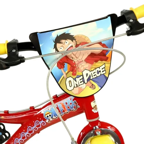 Bicicletta One Piece per Bambini Rosso 16 Pollici con Rotelle Accessori