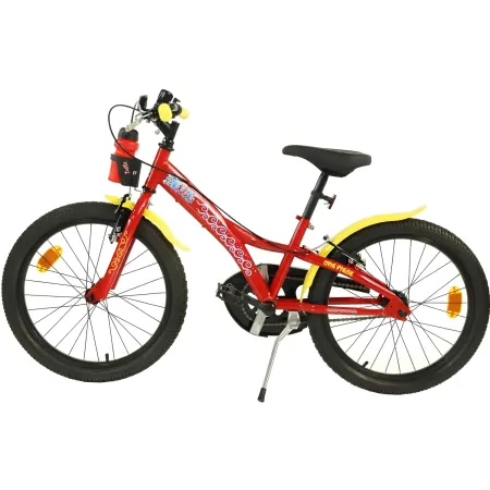 Bicicletta One Piece Bambini Rosso 20 Pollici con Rotelle Accessori