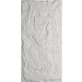 10 Pannelli da Parete Decorativi 3D Effetto Pietra Bianco PU 120x60 cm