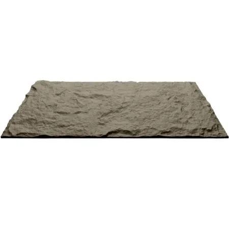 Set 10 Pannelli 3D Effetto Pietra Grigio Cemento Decorativi da Parete