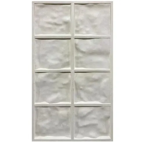 Set 10 Pannelli 3D Effetto Pietra Grigio Cemento Decorativi da Parete