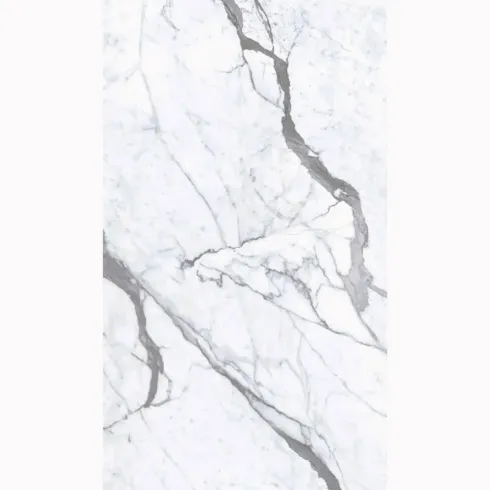 6 Pannelli Murali PVC Effetto Marmo Bianco Impermeabili 120x60 cm
