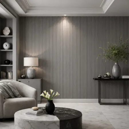 10 Pannelli a Parete Decorativi PVC Effetto Legno Grigio 120x30 cm