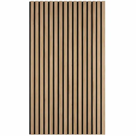 Set 4 Pannelli Acustici a Doghe Effetto Rovere HDF Feltro 120x60 cm
