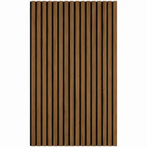 Set 4 Pannelli Acustici a Doghe Effetto Noce HDF Feltro 120x60 cm