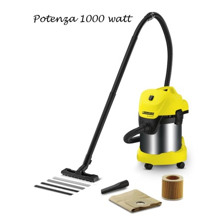 Karcher Bidone Aspira Polvere Aspiratutto Liquidi Professionale Sacchetti Filtro