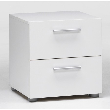Comodino Bianco 2 Cassetti Cassettiera Camera Letto Studio Moderno Cameretta