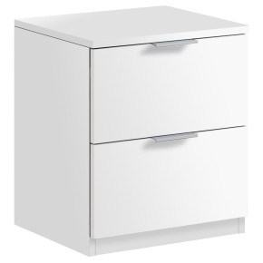 Comodino Bianco 2 Cassetti Cassettiera in Legno Studio Camera da Letto Cameretta