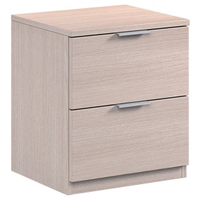 Comodino 2 Cassetti Rovere Cassettiera in Legno Studio Camera da Letto Cameretta