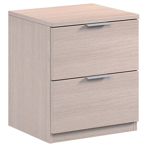Comodino 2 Cassetti Rovere Cassettiera in Legno Studio Camera da Letto Cameretta