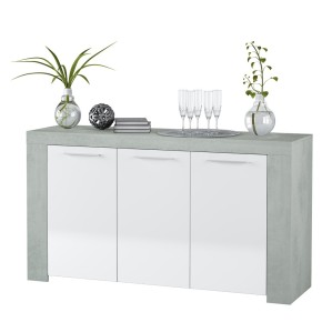 Mobile Basso 3 Ante Buffet Ingresso Bianco Dispensa Soggiorno Salotto Parete Tv