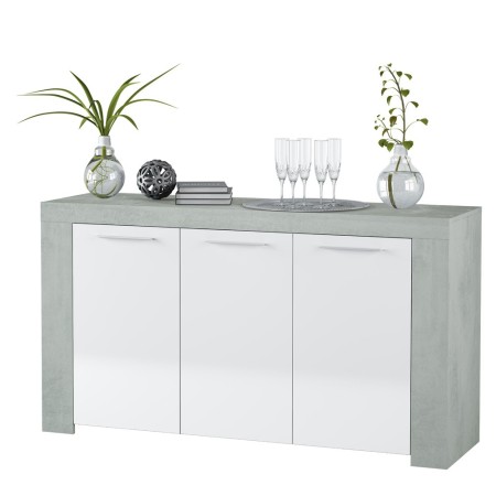 Mobile Basso 3 Ante Buffet Ingresso Bianco Dispensa Soggiorno Salotto Parete Tv