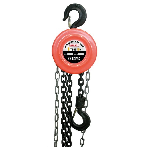 Paranco a Catena Montacarichi Verricello Manuale 1000 kg Sollevatore Elevatore
