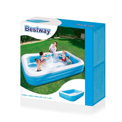 Piscina Rettangolare per Bambini 305x183 Gonfiabile Estate Acqua Autoportante