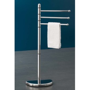 Portasciugamani in Acciaio Piantana da Bagno Wc Salvaspazio Salviette Set Cromo