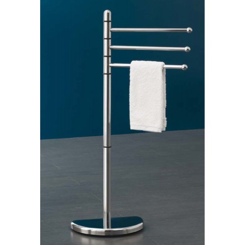 Portasciugamani in Acciaio Piantana da Bagno Wc Salvaspazio Salviette Set Cromo