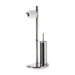 Colonna Porta Carta Rotolo Igienica Scopino Piantana Water Bagno Salvaspazio Wc