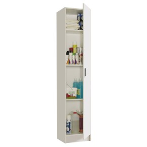 Kit Armadio Alto 180 Bianco 1 Anta con Ripiani Legno Multiuso Mobile Tuttopiani