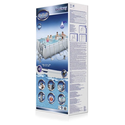 Piscina Bambini 400x200 Steel Pro Frame Rettangolare Fuoriterra con Pompa Filtro