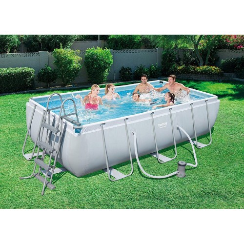 Piscina Bambini 400x200 Steel Pro Frame Rettangolare Fuoriterra con Pompa Filtro