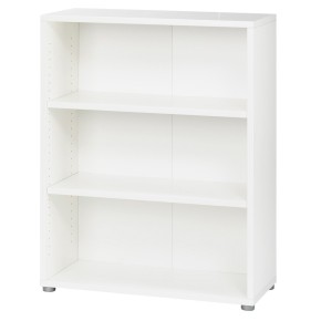 Kit Mobile Libreria Alta 3 Ripiani Bianca Bassa Legno Moderna Cameretta Design