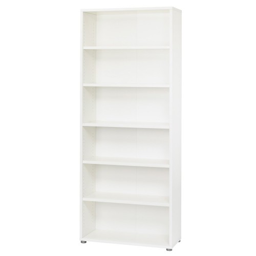 Kit Mobile Libreria Alta 6 Ripiani Bianca Bassa Legno Moderna Cameretta Design