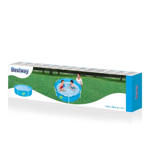 Piscina per Bambini Rotonda 152x38 h Struttura in Acciaio Acqua Steel Pro Frame