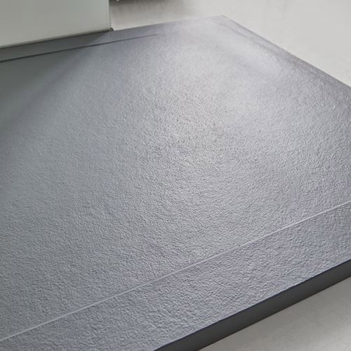 Piatto Doccia Slim Effetto Pietra Angolare Piletta Filo Pavimento Marmoresina