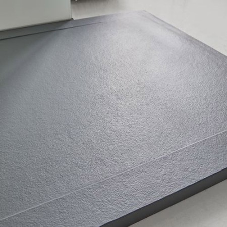 Piatto Doccia Slim Effetto Pietra Angolare Piletta Filo Pavimento Marmoresina