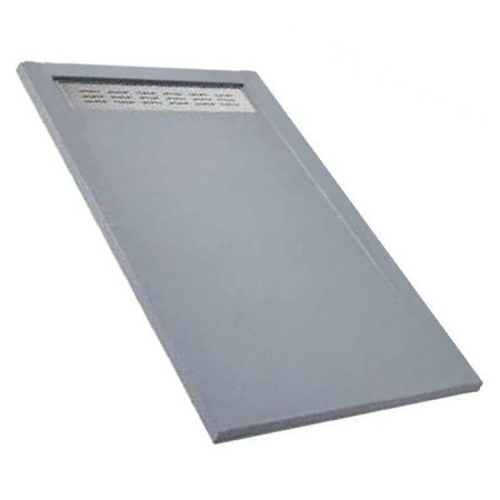 Piatto Doccia Slim Effetto Pietra Angolare Piletta Filo Pavimento Marmoresina