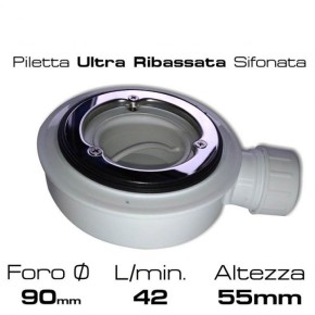 Piatto Doccia Slim Effetto Pietra Angolare Piletta Filo Pavimento Marmoresina 2