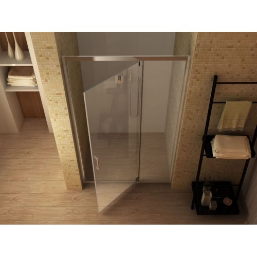 Box Doccia Nicchia 6 mm Anta Fissa Battente 90 100 110 120 130 140 in Cristallo