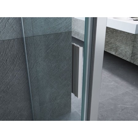 Box Doccia Nicchia 6 mm Anta Fissa Battente 90 100 110 120 130 140 in Cristallo