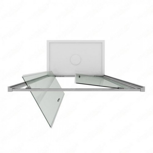 Box Doccia Nicchia 2 Ante Battente Saloon Vetro 6 mm Porta Parete in Cristallo