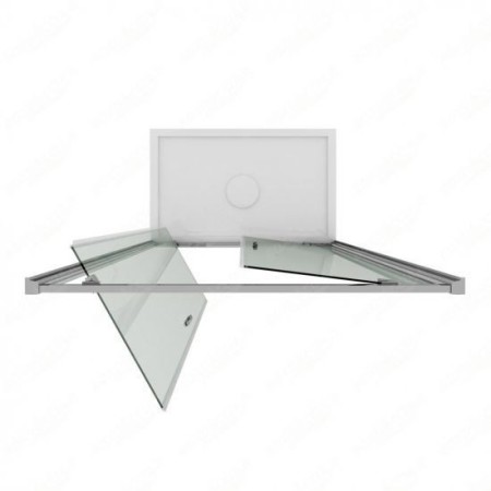 Box Doccia Nicchia 2 Ante Battente Saloon Vetro 6 mm Porta Parete in Cristallo