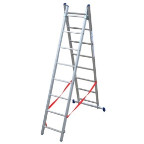 Facal Scala Alluminio 8 Gradini Scaletta Telescopica a Libretto Appoggio