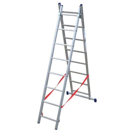 Facal Scala Alluminio 8 Gradini Scaletta Telescopica a Libretto Appoggio