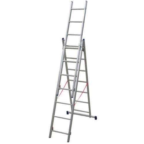 Facal Stilo Scala Alluminio 3x 7 Gradini Scaletta Allungabile Telescopica Cinte