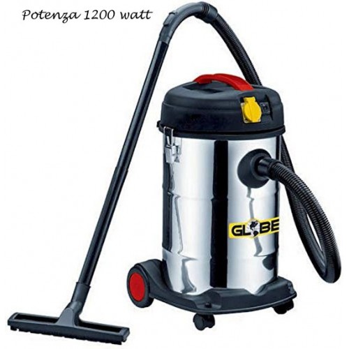 Globex Bidone Aspiratutto Soffiatore 1200w Aspira Polvere Liquidi Solidi Cenere