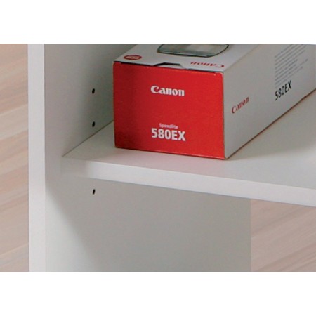 Kit Scrivania Portapc Computer Bianca Cameretta Legno Tavolo con Ruote Consolle