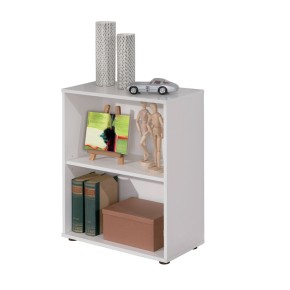 Libreria in Legno 60 Moderna Bianca Alta Bassa Stretta Scaffali Ripiani Ufficio