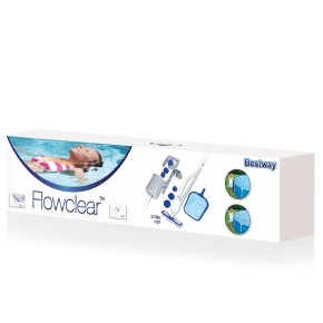 Kit Pulizia Piscina Fuori Terra Deluxe Fondo Spazzola Aspirante Skimmer Retino 2