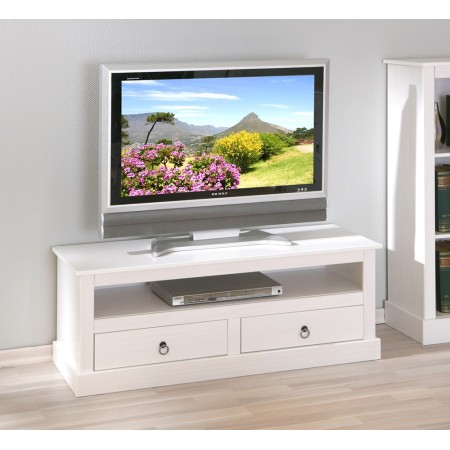 Mobile Moderno Porta TV 120 Bianco con Cassetti Soggiorno Mobiletto Shabby Legno