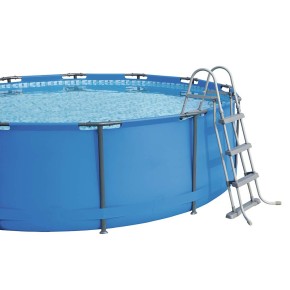 Scaletta per Piscina 3 gradini 107 cm Fuori Terra in Acciaio per Bambini Scala 2
