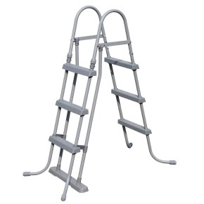 Scaletta per Piscina 3 gradini 107 cm Fuori Terra in Acciaio per Bambini Scala