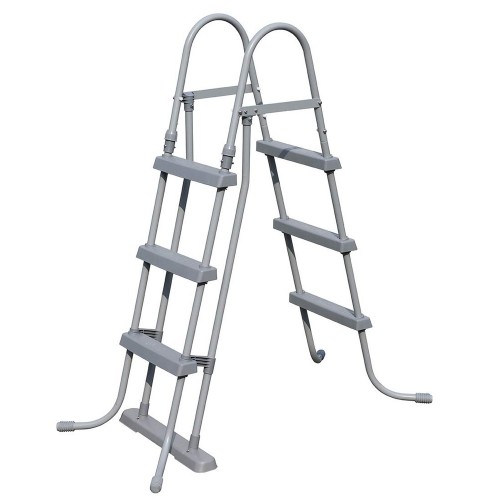 Scaletta per Piscina 3 gradini 107 cm Fuori Terra in Acciaio per Bambini Scala