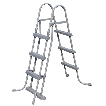 Scaletta per Piscina 3 gradini 107 cm Fuori Terra in Acciaio per Bambini Scala